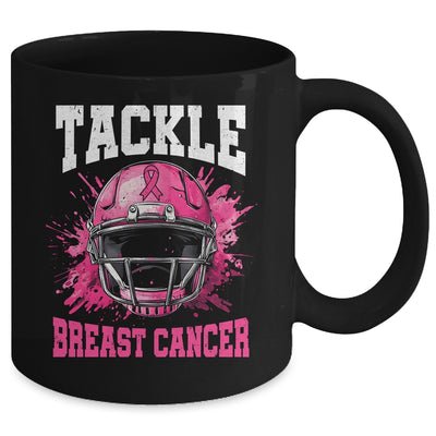 Tackle Football Breast Cancer Awareness Pink Ribbon Boys Mug | siriusteestore