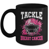 Tackle Football Breast Cancer Awareness Pink Ribbon Boys Mug | siriusteestore