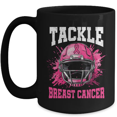 Tackle Football Breast Cancer Awareness Pink Ribbon Boys Mug | siriusteestore