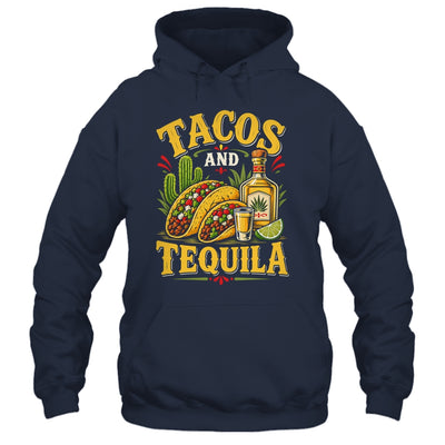 Tacos And Tequila Vintage Mexican Food Drink Lover Design Shirt & Tank Top | siriusteestore