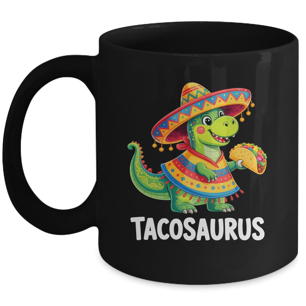 Tacosaurus Taco Dinosaur Dino Cinco De Mayo Boys Kids Mug | siriusteestore