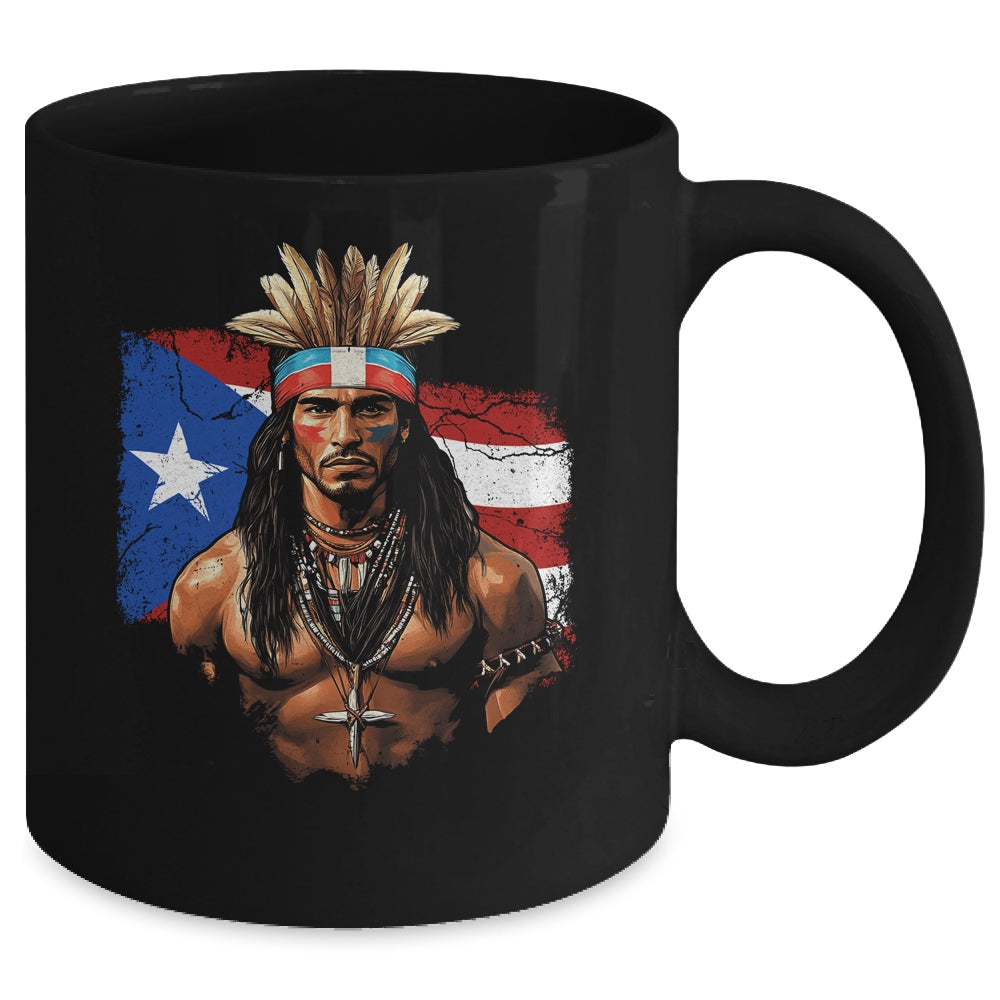 Taino Man Puerto Rican Flag Indigenous People Caribbean Men Mug | siriusteestore