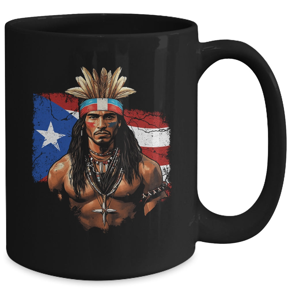 Taino Man Puerto Rican Flag Indigenous People Caribbean Men Mug | siriusteestore