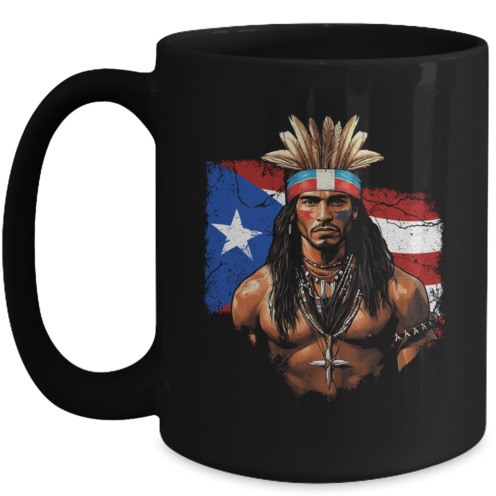 Taino Man Puerto Rican Flag Indigenous People Caribbean Men Mug | siriusteestore