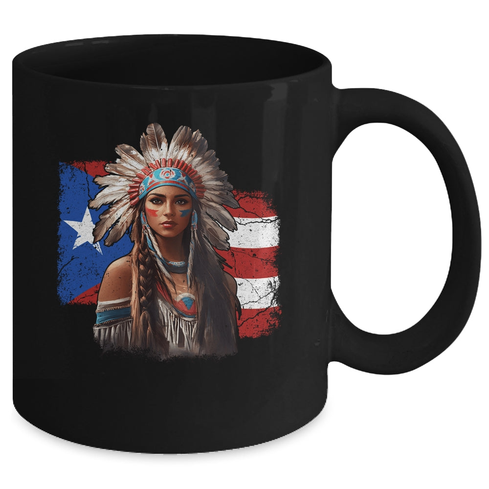 Taino Woman Puerto Rican Flag Indigenous Caribbean Women Mug | siriusteestore