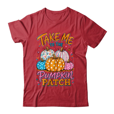 Take Me To The Pumpkin Patch Striped Fall Autumn Halloween Shirt & Sweatshirt | siriusteestore