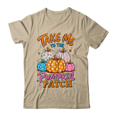 Take Me To The Pumpkin Patch Striped Fall Autumn Halloween Shirt & Sweatshirt | siriusteestore