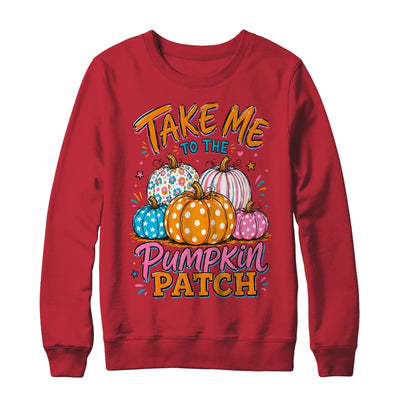 Take Me To The Pumpkin Patch Striped Fall Autumn Halloween Shirt & Sweatshirt | siriusteestore