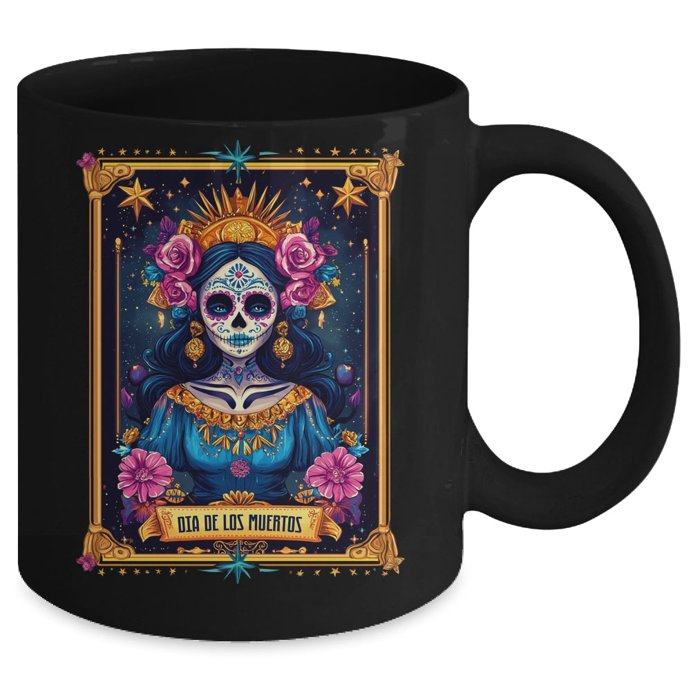 Tarot Card Dia De Los Muertos Woman La Catrina Day Of Dead Mug | siriusteestore