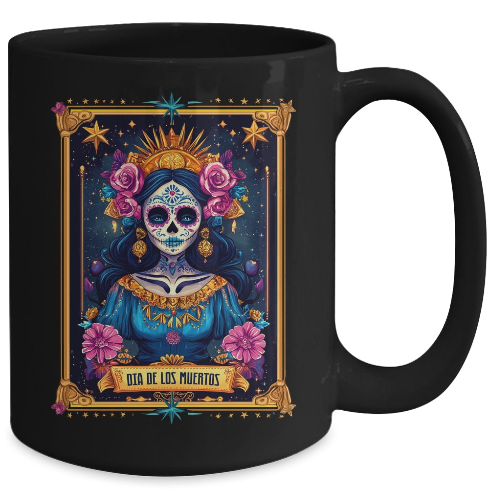 Tarot Card Dia De Los Muertos Woman La Catrina Day Of Dead Mug | siriusteestore