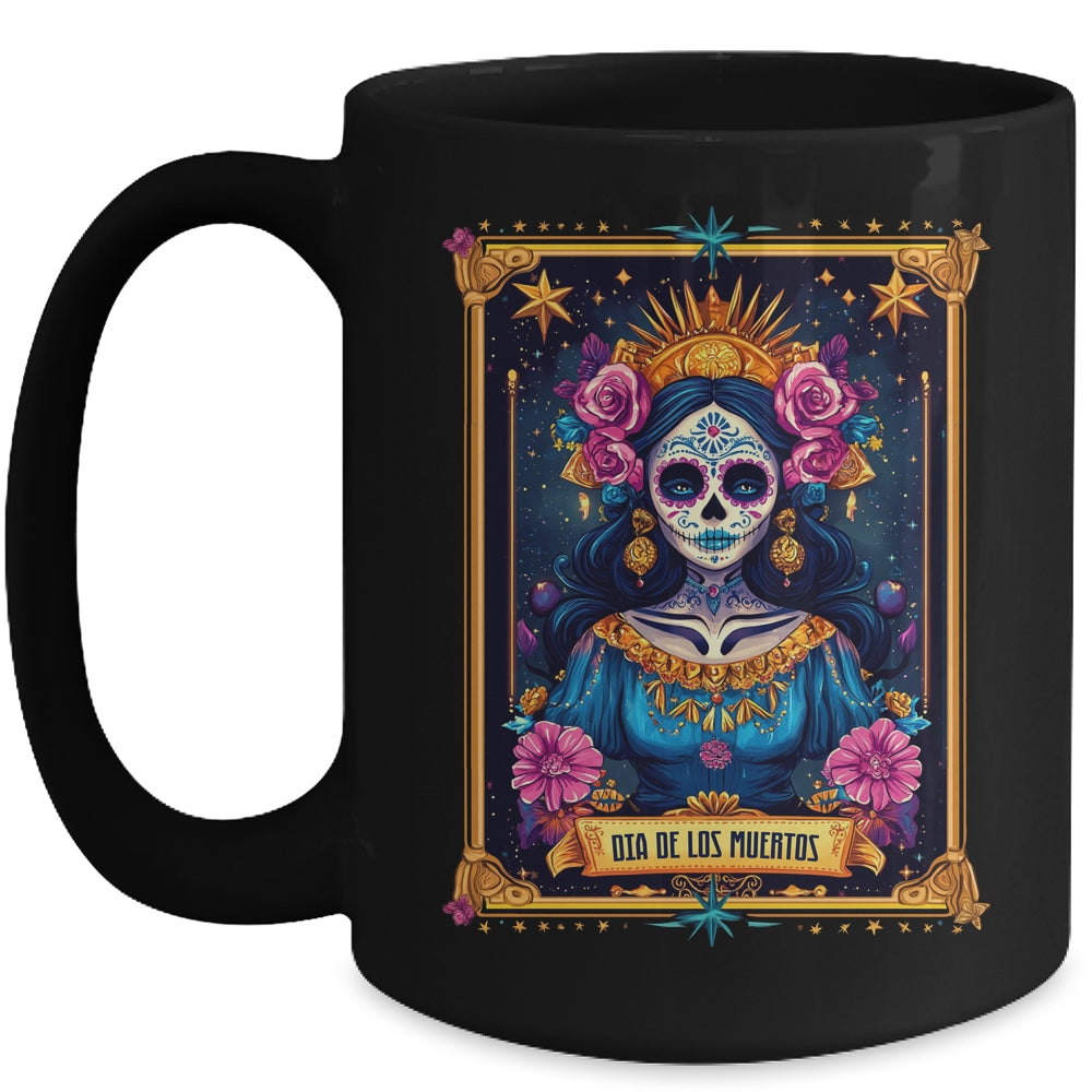 Tarot Card Dia De Los Muertos Woman La Catrina Day Of Dead Mug | siriusteestore