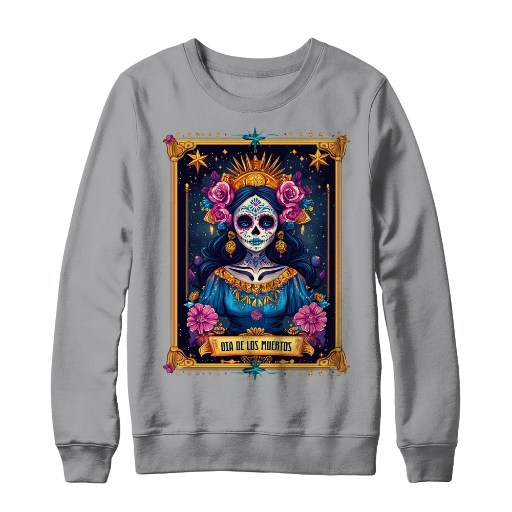 Tarot Card Dia De Los Muertos Woman La Catrina Day Of Dead Shirt & Sweatshirt | siriusteestore