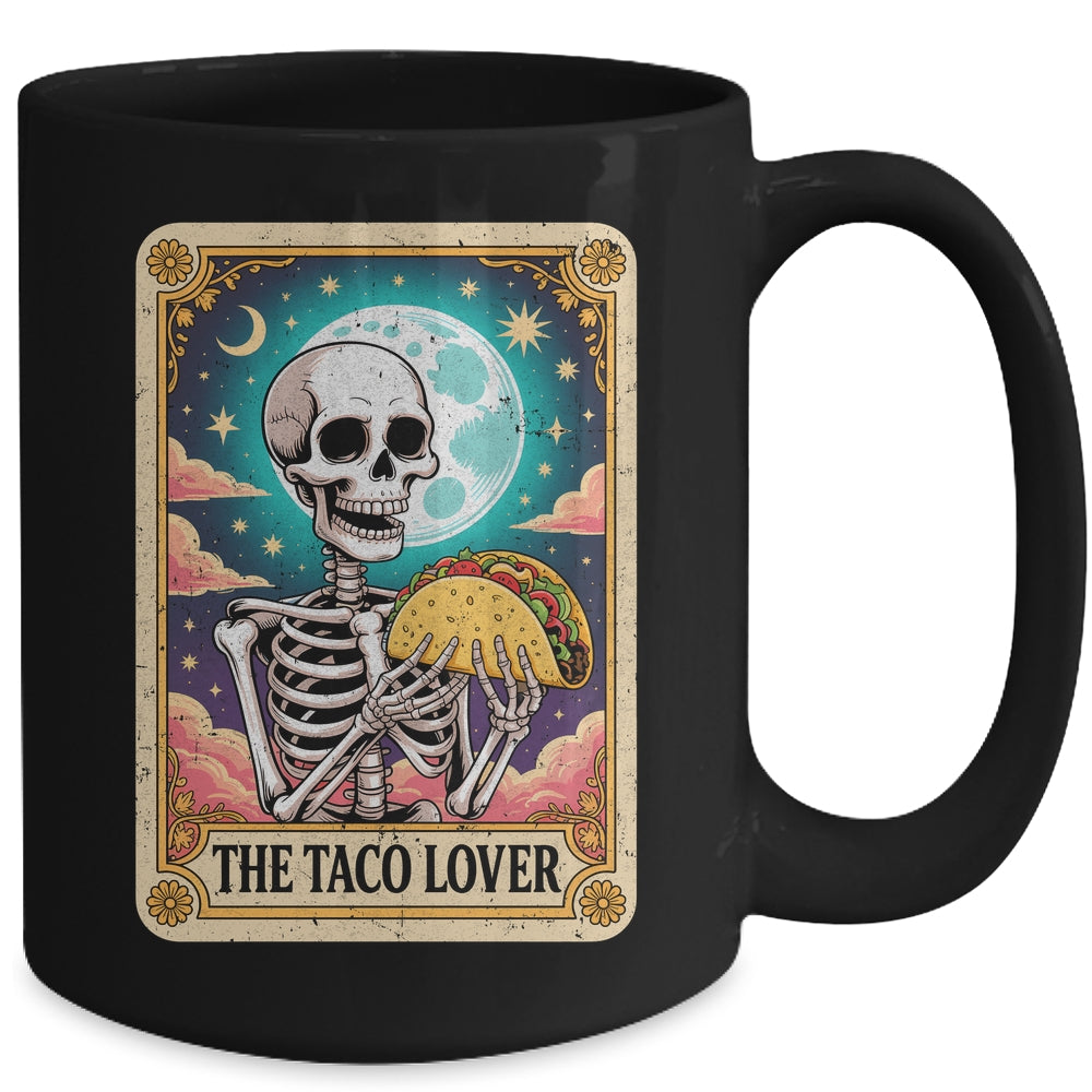 Tarot Card The Taco Lover Cinco De Mayo Skeleton Men Women Mug | siriusteestore