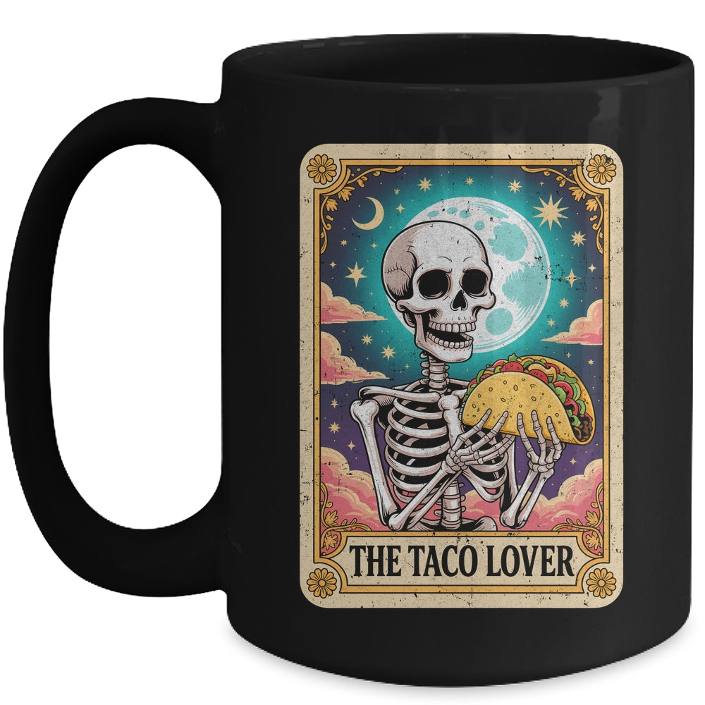 Tarot Card The Taco Lover Cinco De Mayo Skeleton Men Women Mug | siriusteestore