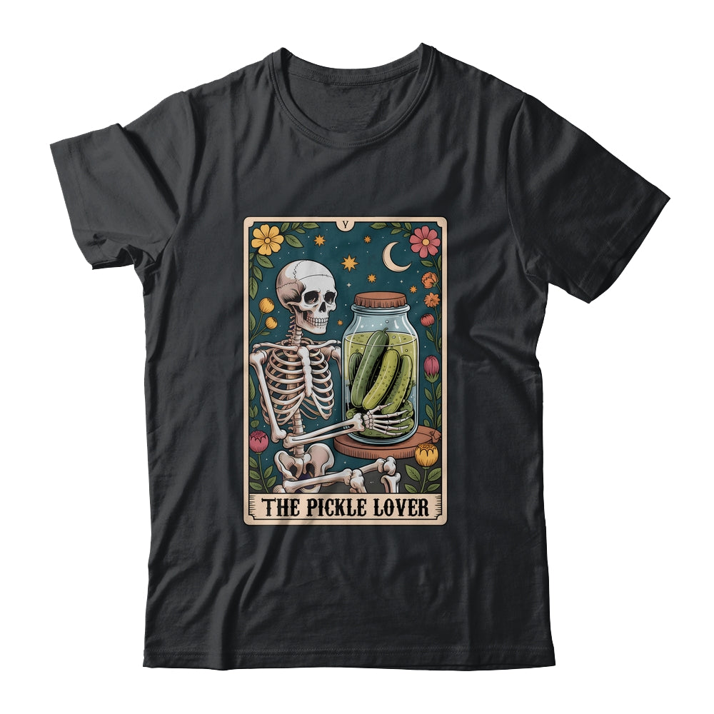 Tarot Pickle Lover Pickles Foodie Skeleton Tarot Card Funny Shirt & Tank Top | siriusteestore