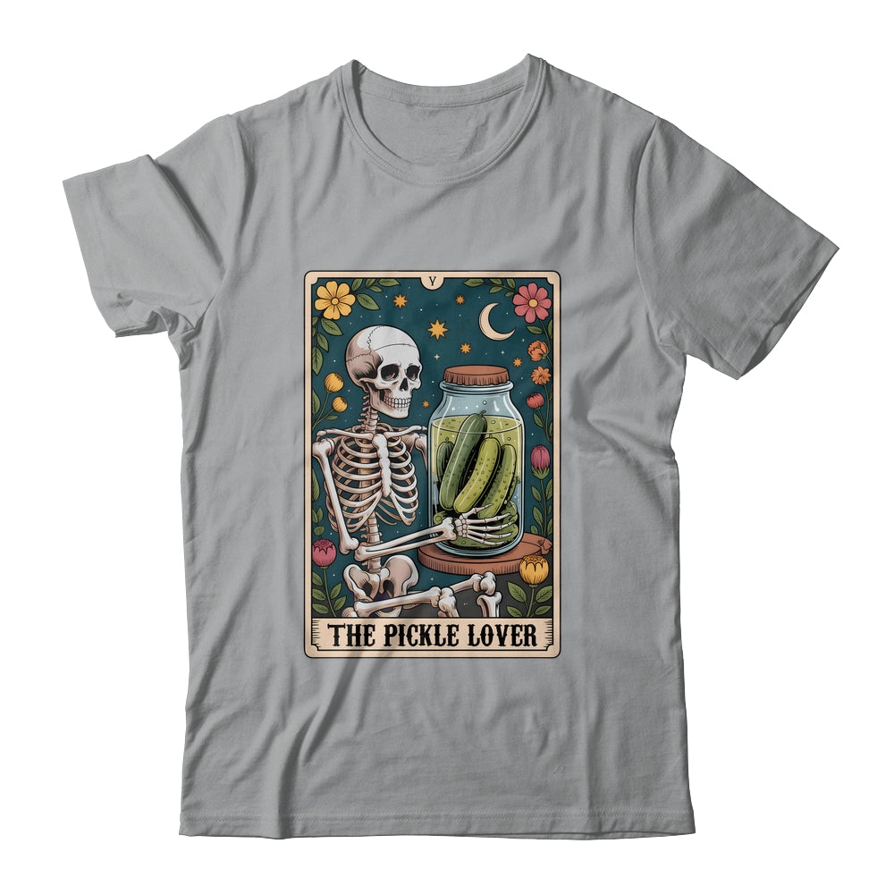 Tarot Pickle Lover Pickles Foodie Skeleton Tarot Card Funny Shirt & Tank Top | siriusteestore