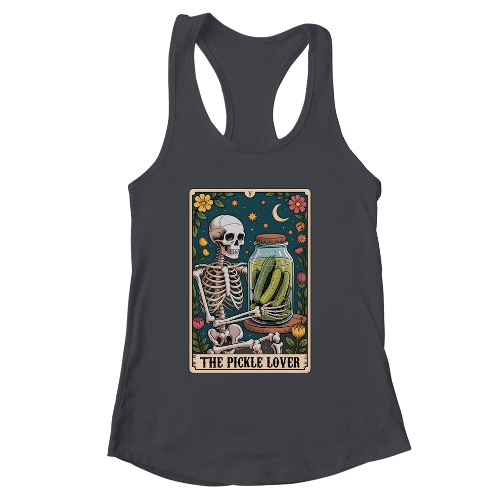 Tarot Pickle Lover Pickles Foodie Skeleton Tarot Card Funny Shirt & Tank Top | siriusteestore