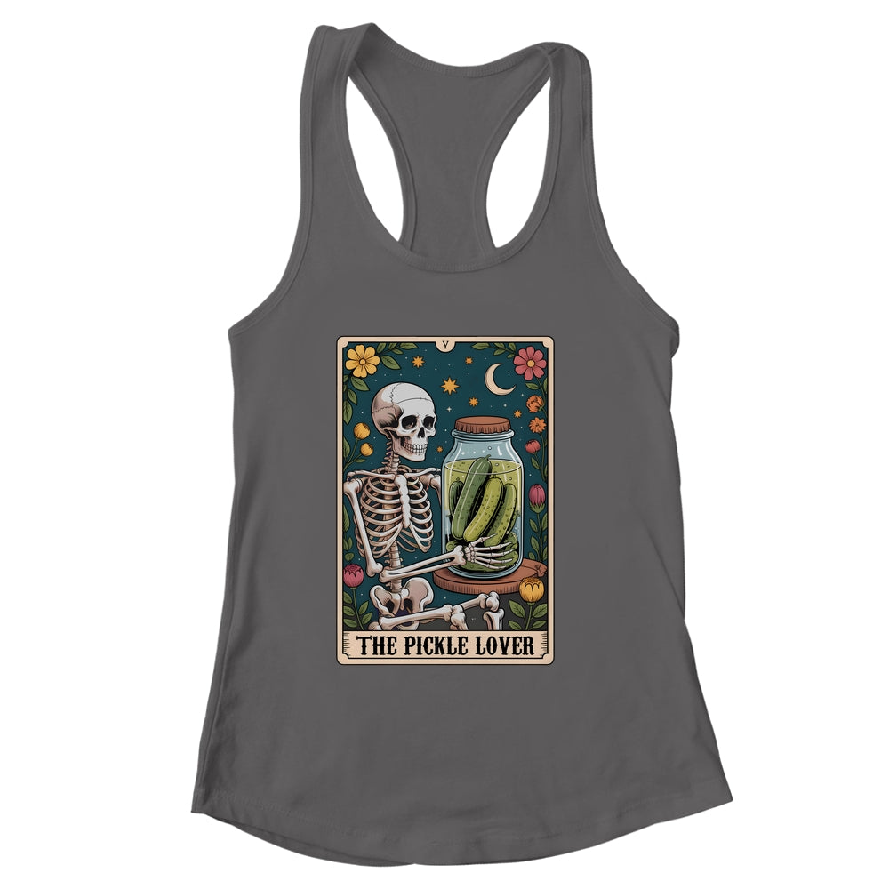 Tarot Pickle Lover Pickles Foodie Skeleton Tarot Card Funny Shirt & Tank Top | siriusteestore