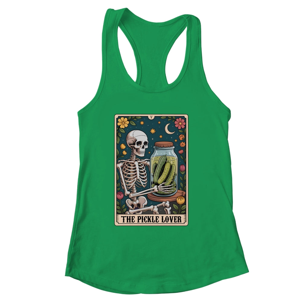 Tarot Pickle Lover Pickles Foodie Skeleton Tarot Card Funny Shirt & Tank Top | siriusteestore