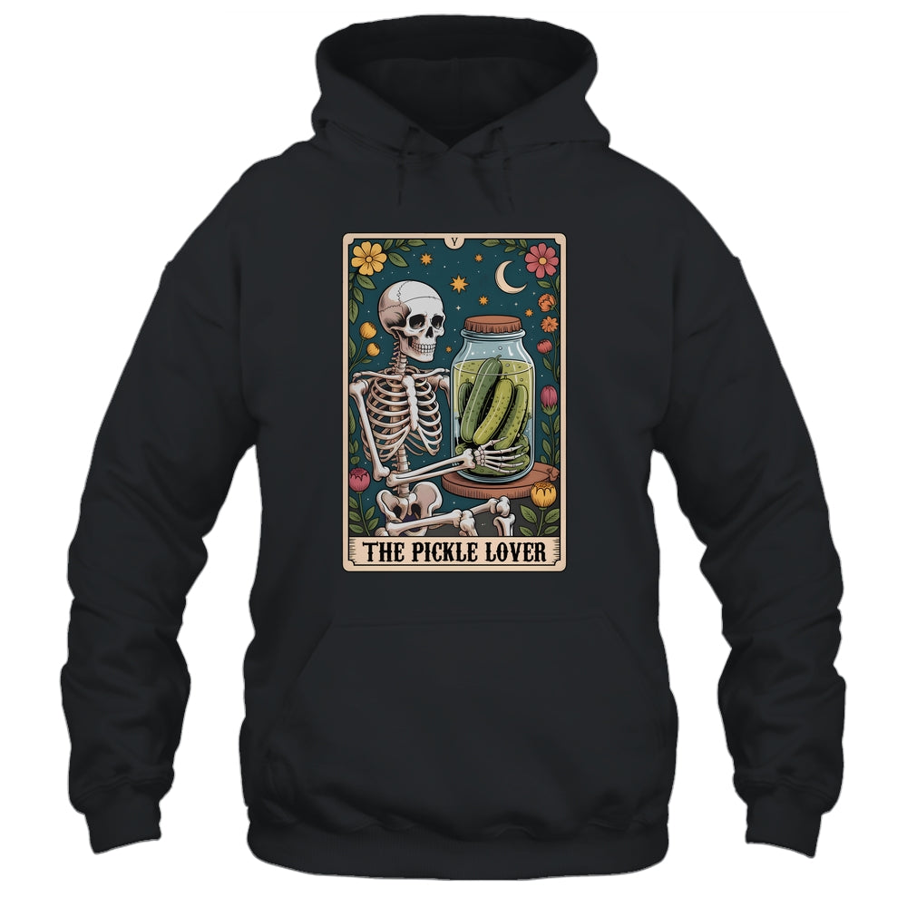 Tarot Pickle Lover Pickles Foodie Skeleton Tarot Card Funny Shirt & Tank Top | siriusteestore