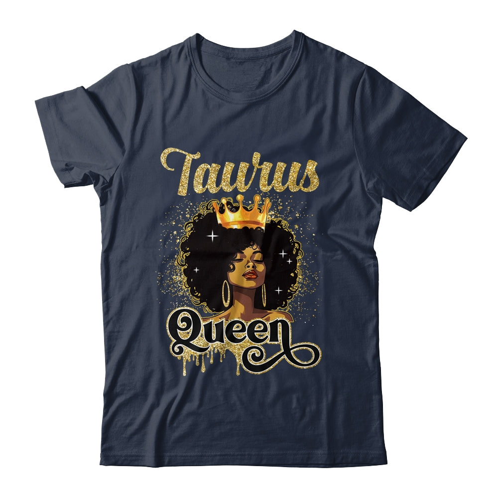Taurus Queen Birthday Afro Girls Black Zodiac Birthday Shirt & Tank Top | siriusteestore