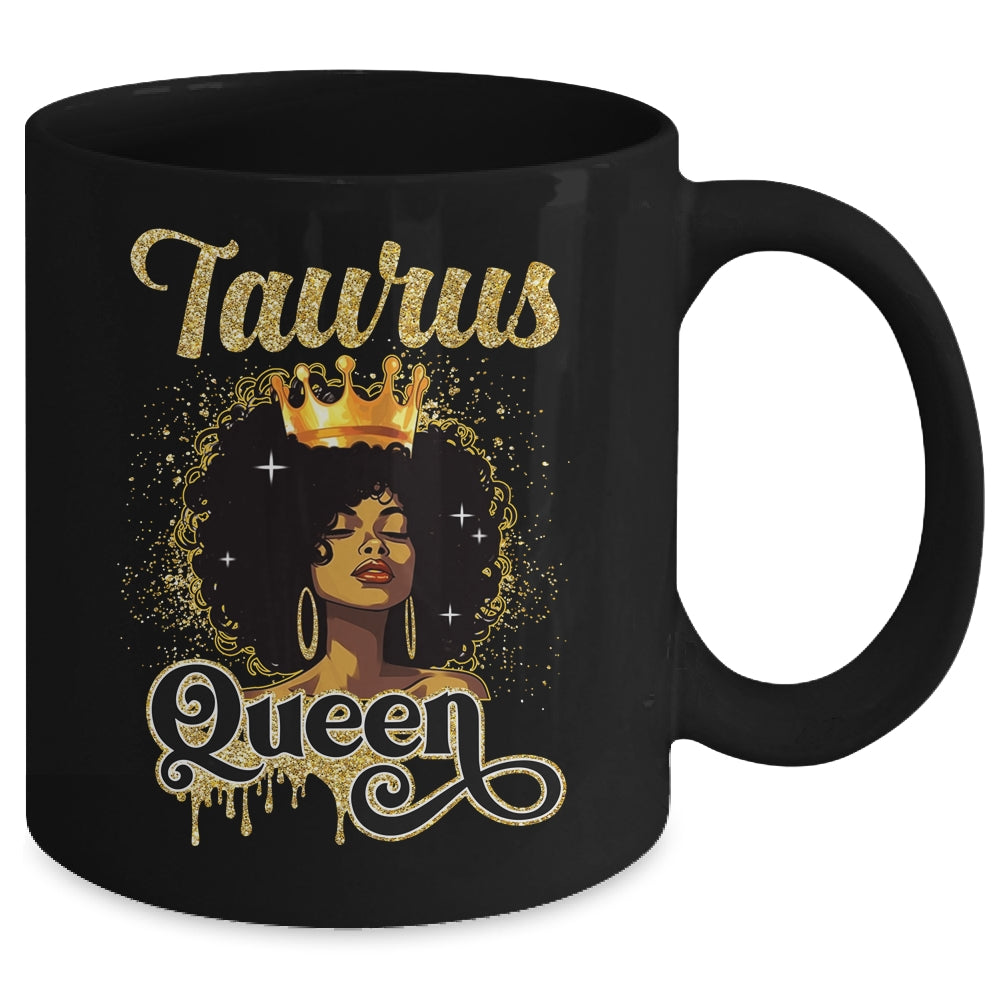 Taurus Queen Birthday Afro Girls Black Zodiac Birthday Mug | siriusteestore