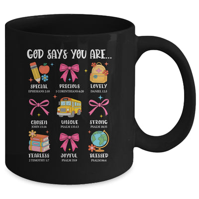 Teacher Christian God Says I Am Faith Religious Bible Verse Mug | siriusteestore