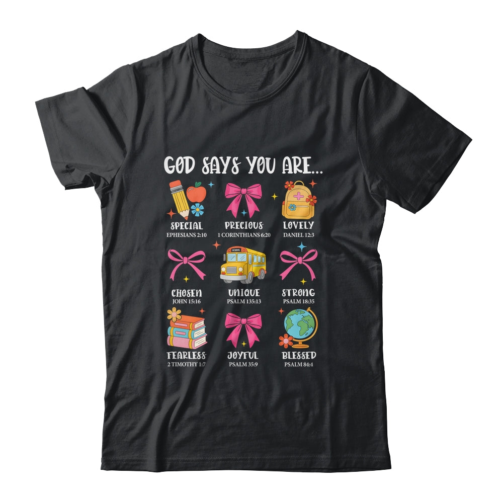 Teacher Christian God Says I Am Faith Religious Bible Verse Shirt & Hoodie | siriusteestore