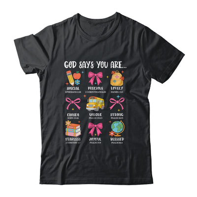 Teacher Christian God Says I Am Faith Religious Bible Verse Shirt & Hoodie | siriusteestore