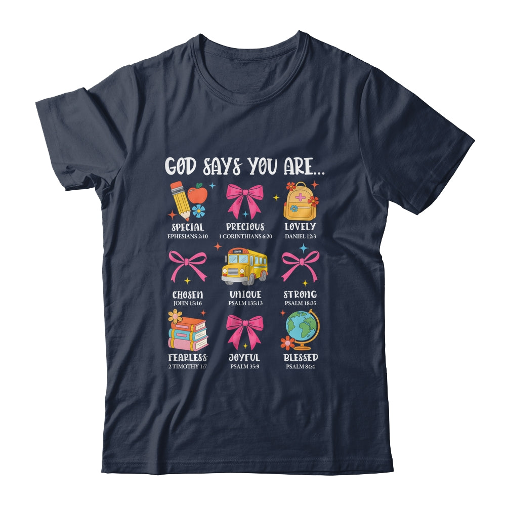 Teacher Christian God Says I Am Faith Religious Bible Verse Shirt & Hoodie | siriusteestore
