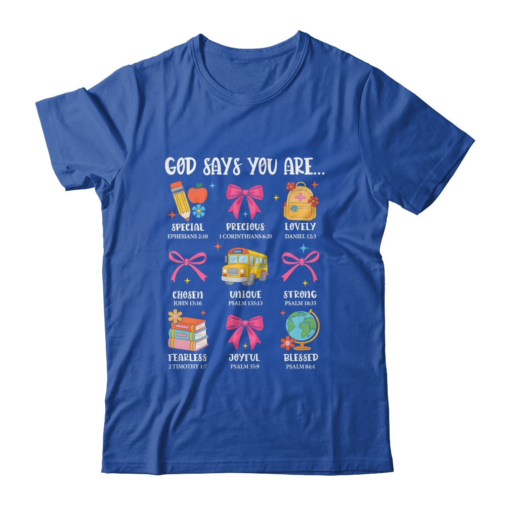 Teacher Christian God Says I Am Faith Religious Bible Verse Shirt & Hoodie | siriusteestore
