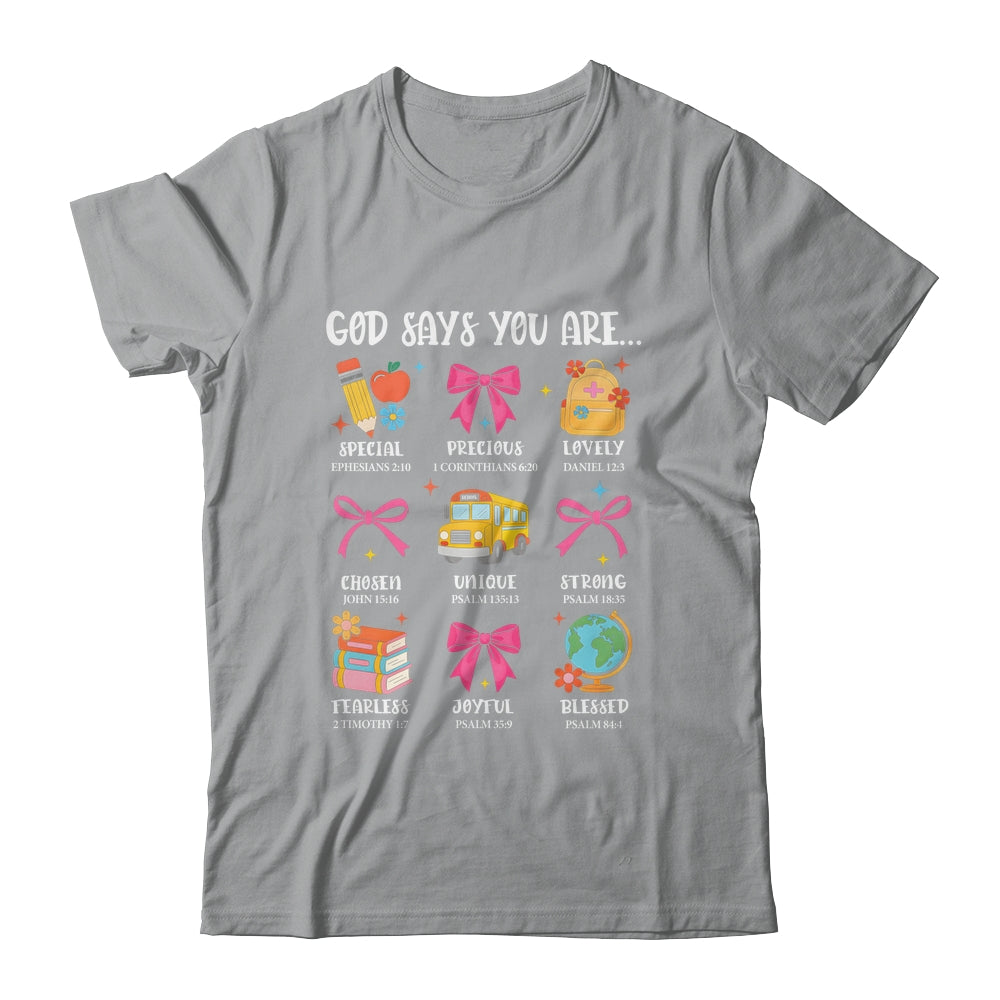 Teacher Christian God Says I Am Faith Religious Bible Verse Shirt & Hoodie | siriusteestore
