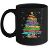 Teacher Crayon Christmas Tree Lights Student School Xmas Mug | siriusteestore