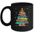 Teacher Crayon Christmas Tree Lights Student School Xmas Mug | siriusteestore