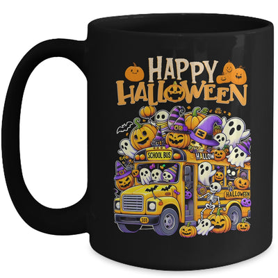 Teacher Halloween School Bus Driver Cute Ghost Witch Party Mug | siriusteestore