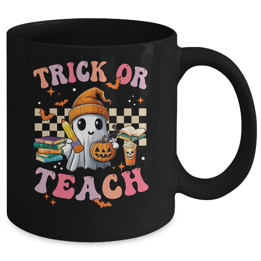 Teacher Halloween Trick Or Teach Cute Ghost Coffee Pumpkins Mug | siriusteestore