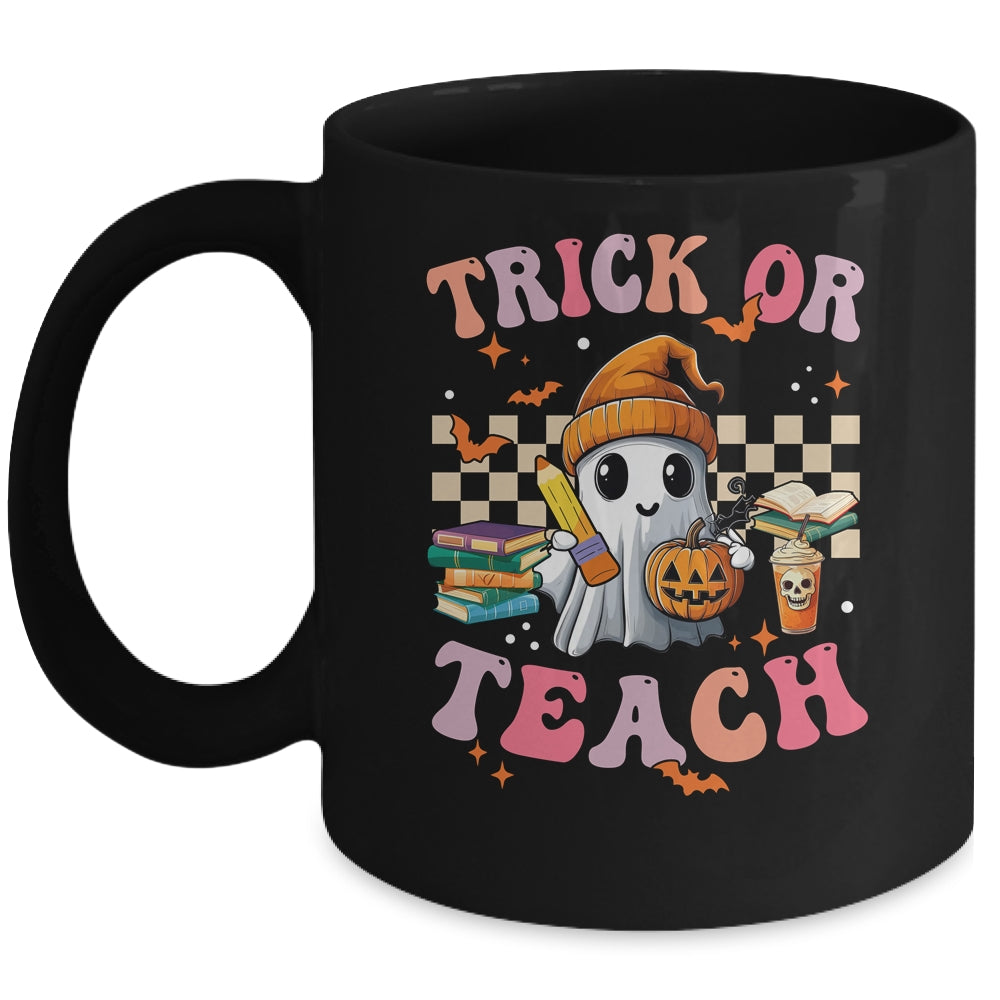 Teacher Halloween Trick Or Teach Cute Ghost Coffee Pumpkins Mug | siriusteestore