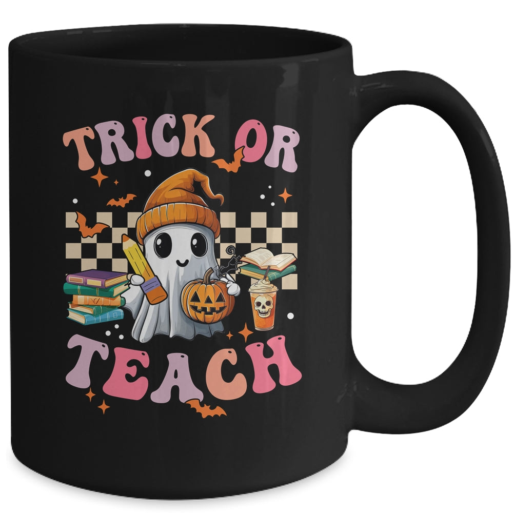 Teacher Halloween Trick Or Teach Cute Ghost Coffee Pumpkins Mug | siriusteestore