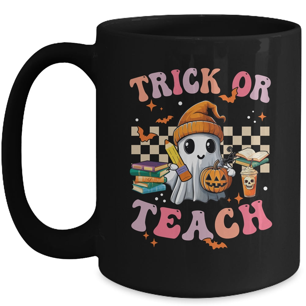 Teacher Halloween Trick Or Teach Cute Ghost Coffee Pumpkins Mug | siriusteestore