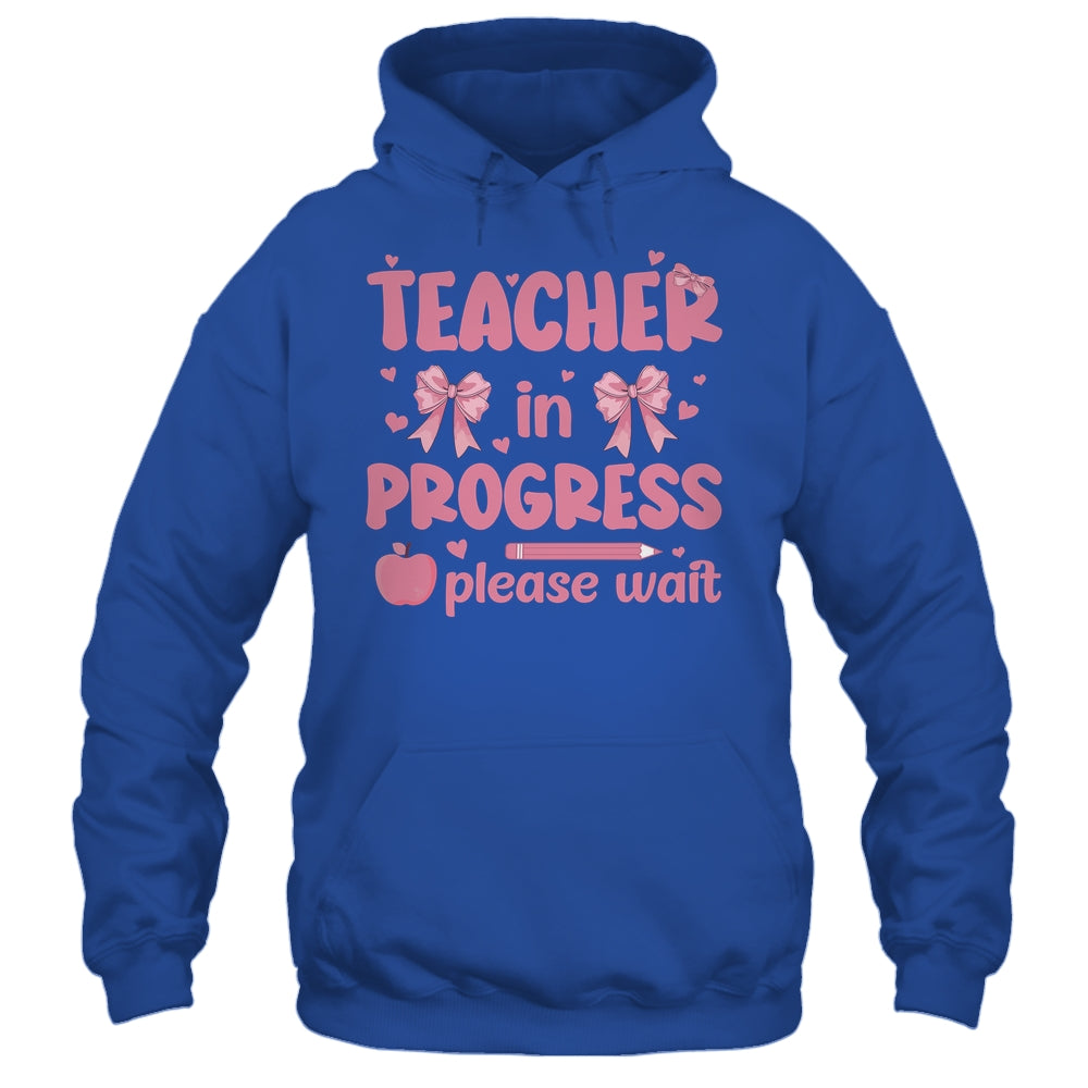 Teacher In Progress Coquette Pink Bow Future Teacher Women Shirt & Hoodie | siriusteestore