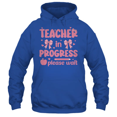 Teacher In Progress Coquette Pink Bow Future Teacher Women Shirt & Hoodie | siriusteestore