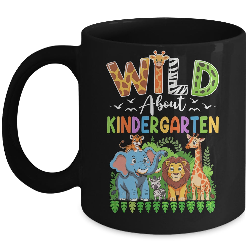 Teacher Kids Back To School Wild About Kindergarten Mug | siriusteestore