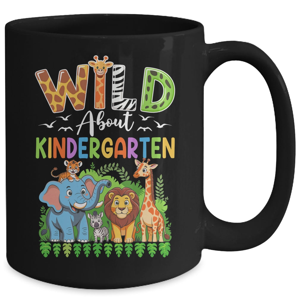 Teacher Kids Back To School Wild About Kindergarten Mug | siriusteestore