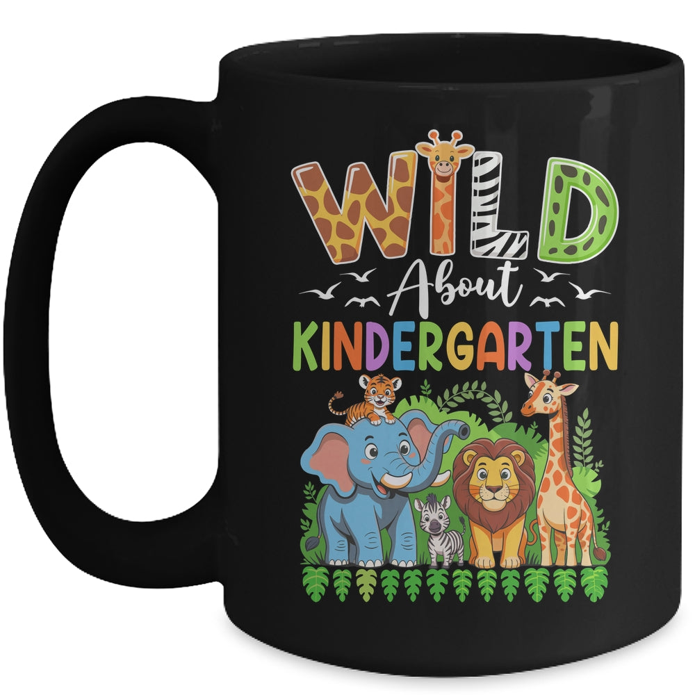 Teacher Kids Back To School Wild About Kindergarten Mug | siriusteestore