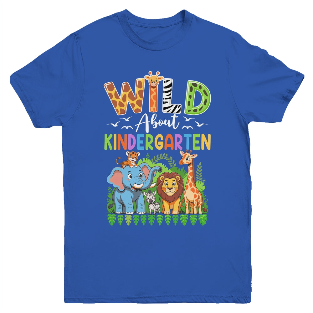 Teacher Kids Back To School Wild About Kindergarten Youth Shirt | siriusteestore