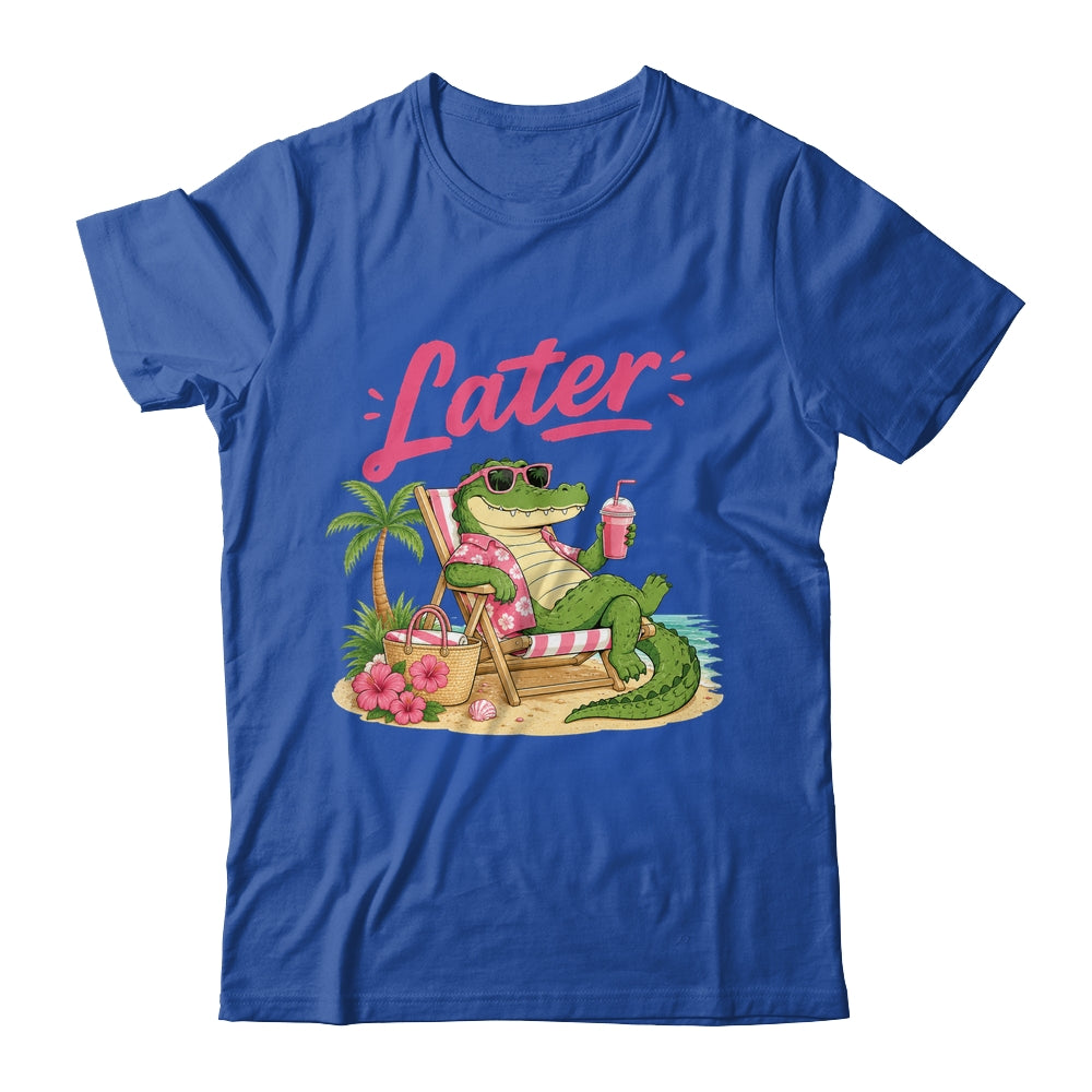Teacher Summer Alligator See You Later Last Day Of School Shirt & Tank Top | siriusteestore