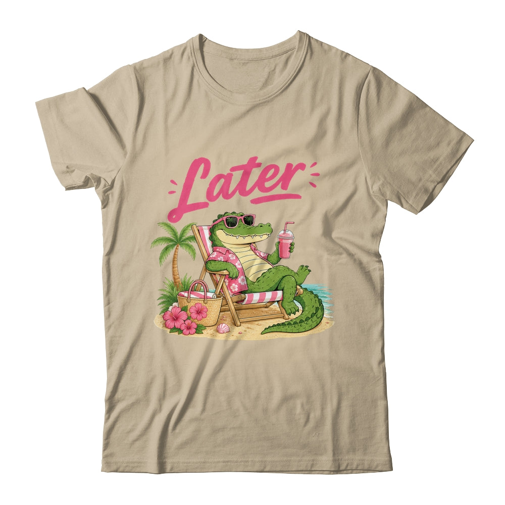 Teacher Summer Alligator See You Later Last Day Of School Shirt & Tank Top | siriusteestore