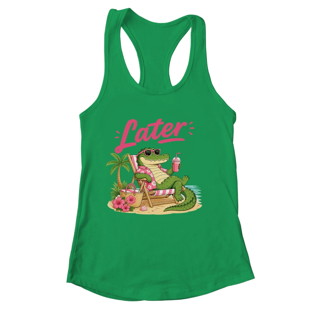 Teacher Summer Alligator See You Later Last Day Of School Shirt & Tank Top | siriusteestore