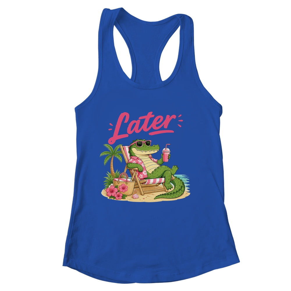 Teacher Summer Alligator See You Later Last Day Of School Shirt & Tank Top | siriusteestore