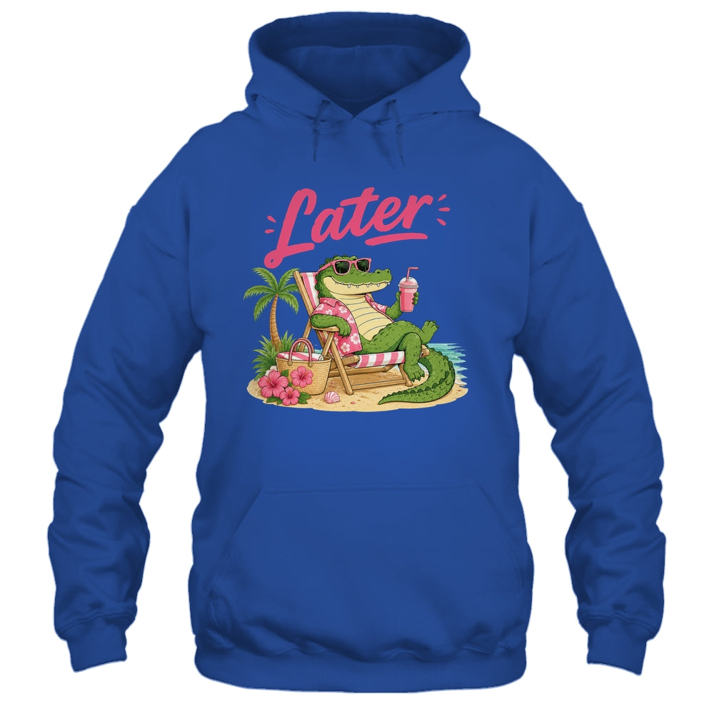 Teacher Summer Alligator See You Later Last Day Of School Shirt & Tank Top | siriusteestore